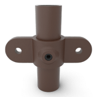 Buiskoppeling Dubbel oogdeel in 1 lijn - vintage bruin-C / 33,7 mm